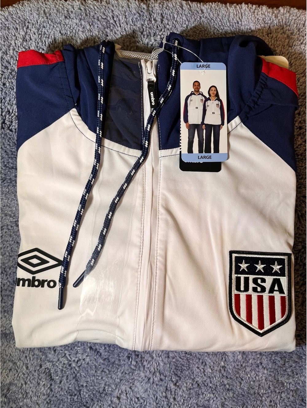 Umbro Team USA USA Soccer Pullover Jacket NWT Large